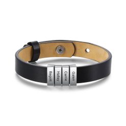 Graviertes Lederarmband für Herren